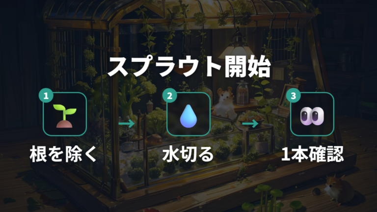 スプラウトを扱うときの注意点