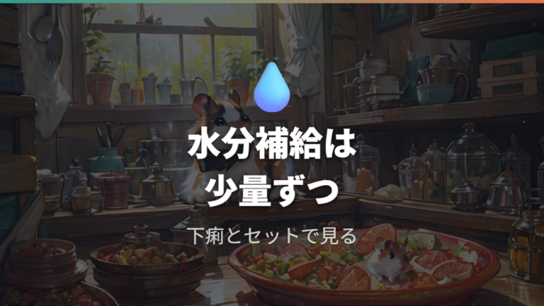 食べない時の水分補給は下痢に注意しながら少量で補う