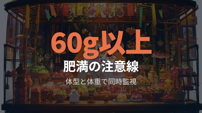 餌のあげすぎと肥満サインは体重と体型で確認する