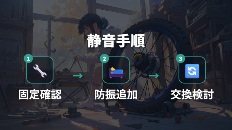 静音対策の手順は固定・防振・買い替えの順で試す