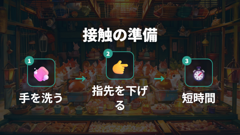 手や指を噛まれないための準備をする