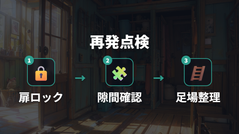 再脱走を防ぐケージ対策は隙間とロックの点検から