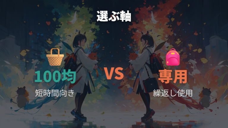 専用キャリーと100均代用品はどっちが安心？