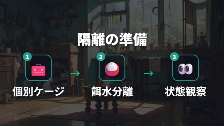 隔離用ケージを準備してから同居を試す