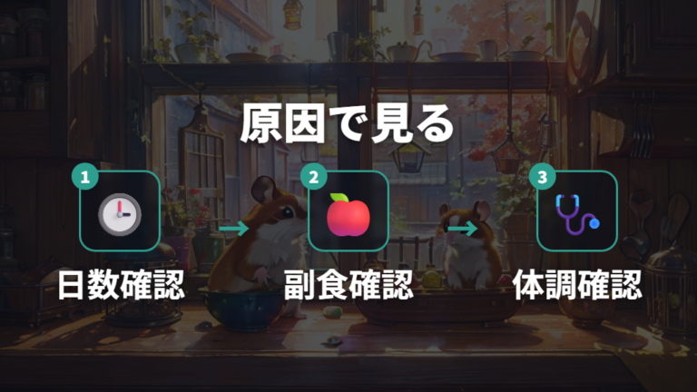 ペレットを食べない日は量より原因を切り分ける