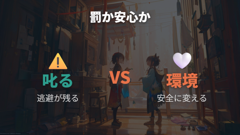 叱り方より安全な接し方で信頼を崩さない