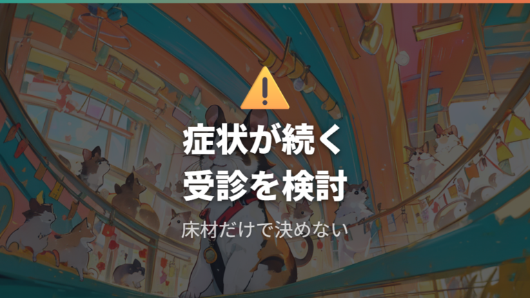 症状が続くときは床材だけで決めつけない
