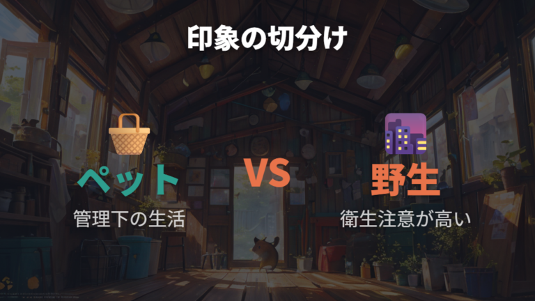 ネズミに見える理由と衛生イメージは同じではない