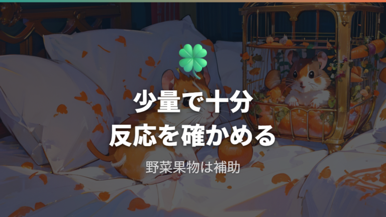 野菜や果物を与える量の目安は少量でも十分?