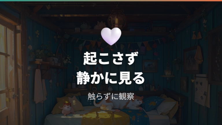 寝ているときの接し方でストレスを増やさない