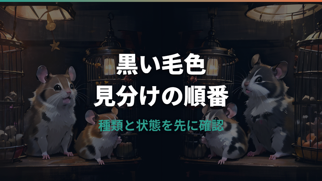 ジャンガリアンハムスターに黒はいる?リアルブラックとキャンベルの違い