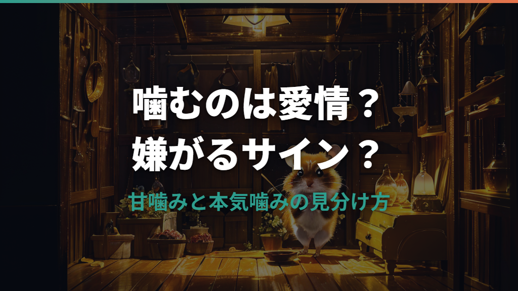 ハムスターが噛むのは愛情表現？甘噛みと本気噛みの見分け方