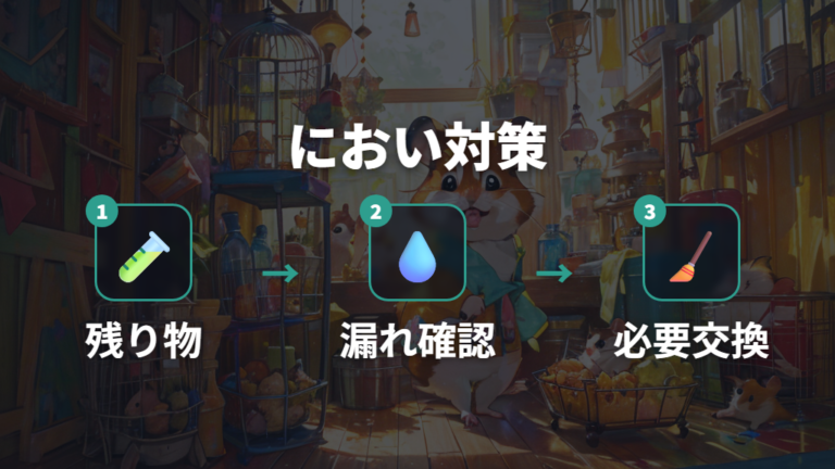 臭いや虫が発生する原因は食べ残しと水漏れを疑う