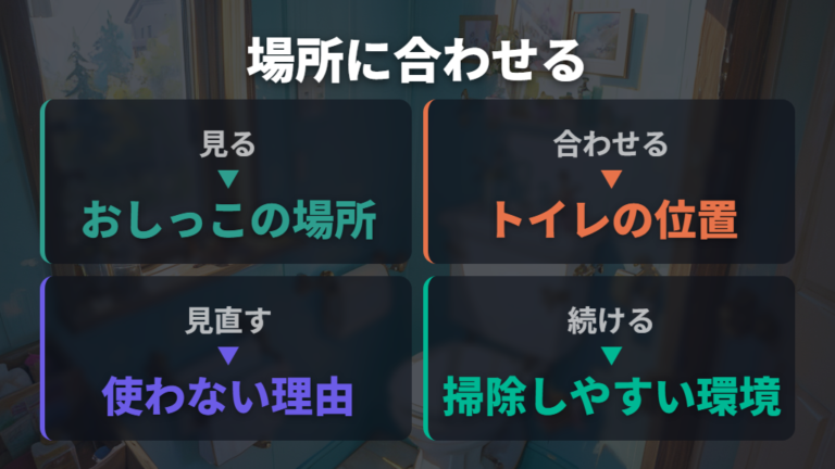 覚えやすいトイレ環境の作り方はよくする場所に合わせる