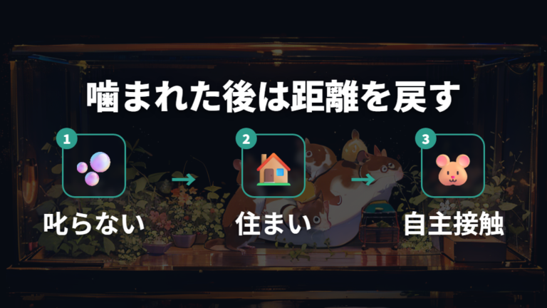 噛まれた後の接し方と慣らし方は叱らず戻す