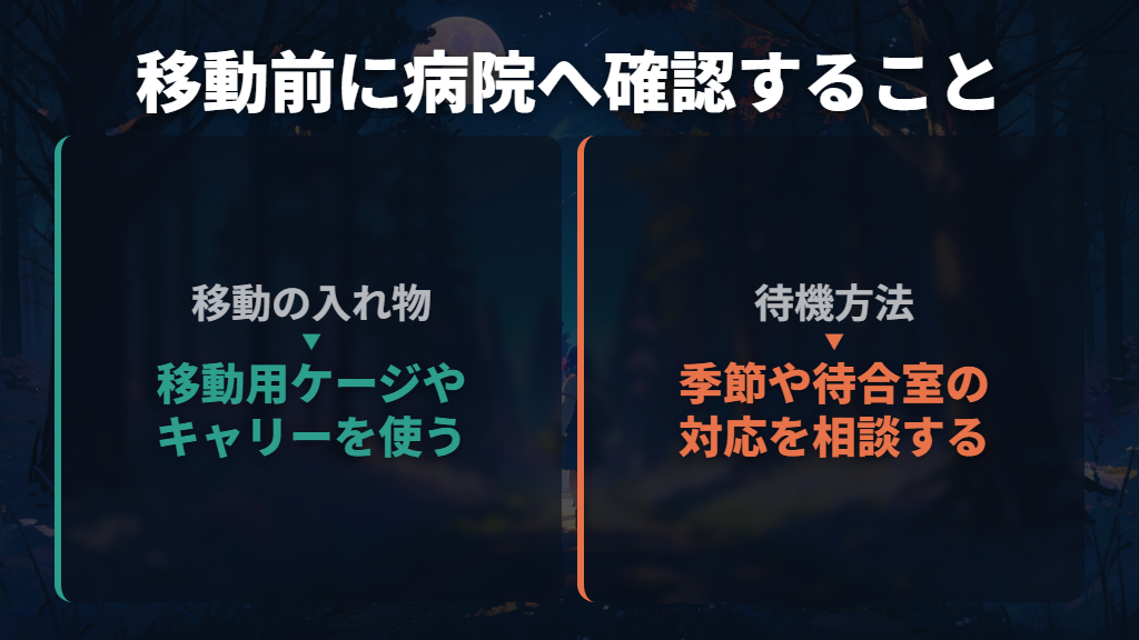 移動と待合室の負担は、病院の案内に沿って備える